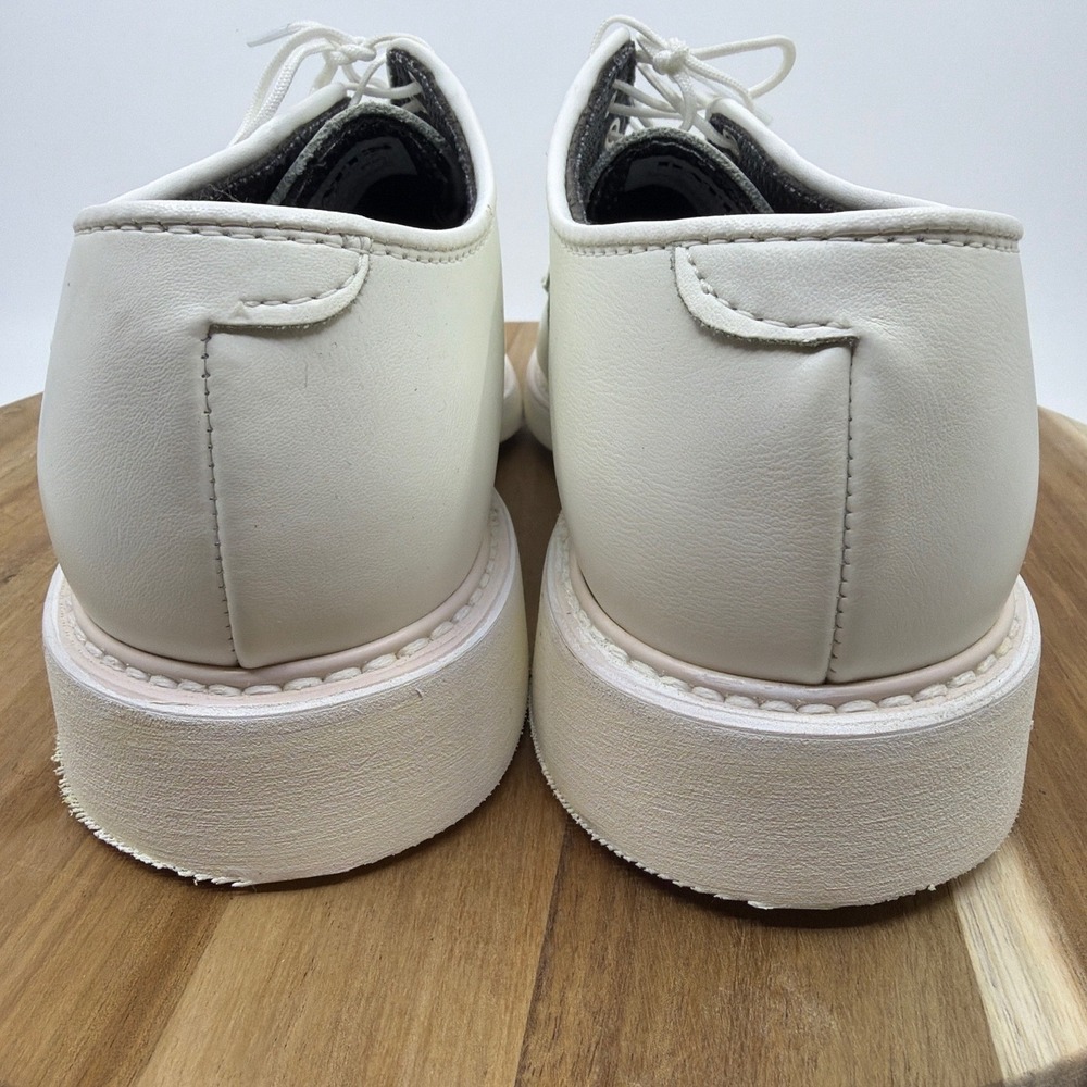 Bates Lites Leather Oxford Shoes Mens 8 D White Excellent‎ Military Dress 00131 - Picture 8 of 16